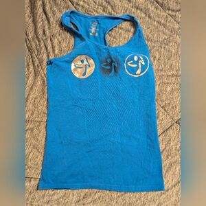 Girls Zumbawear workout Tank Top Medium Blue